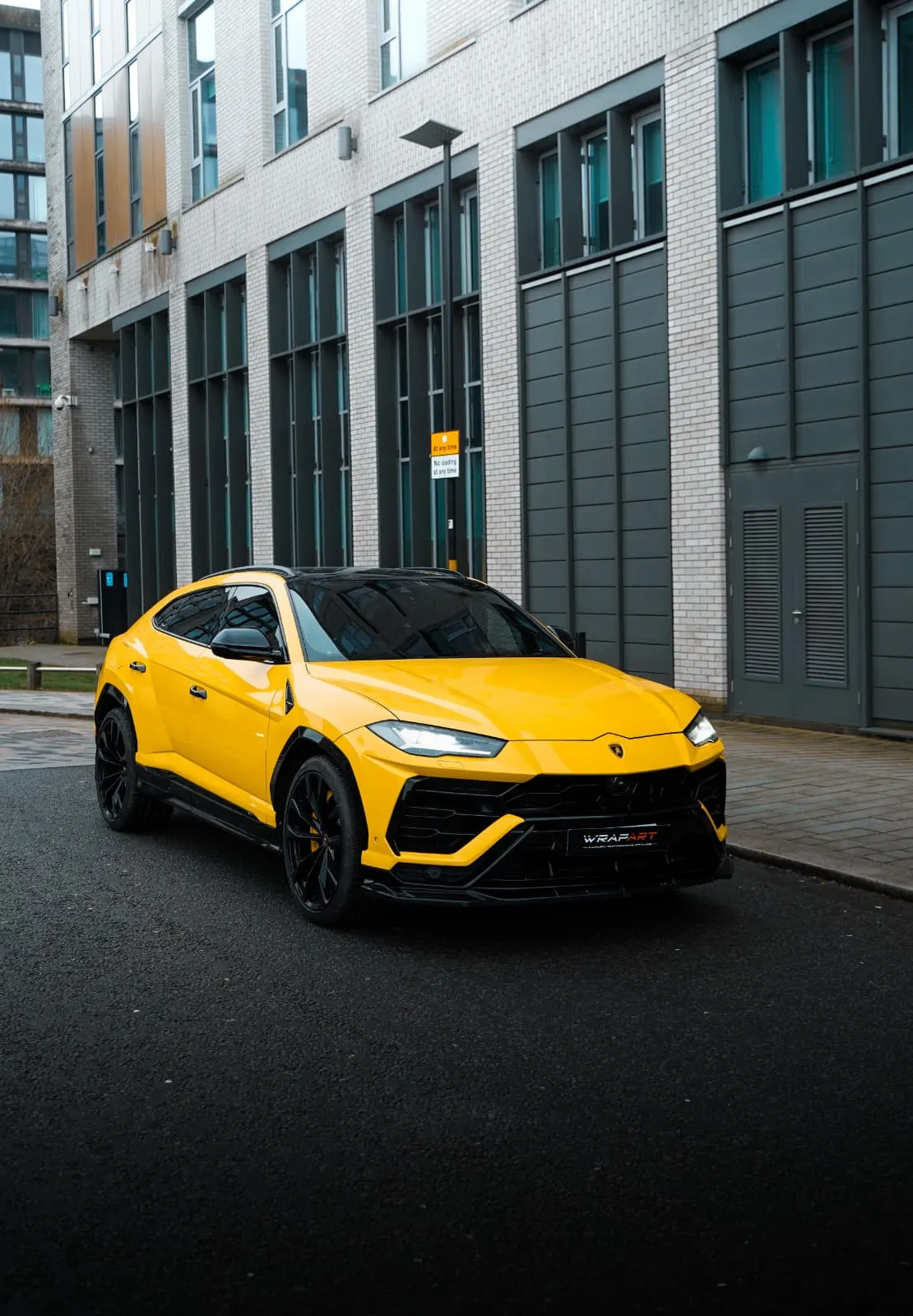 Lamborghini Urus Yellow Wrap Detail Birmingham