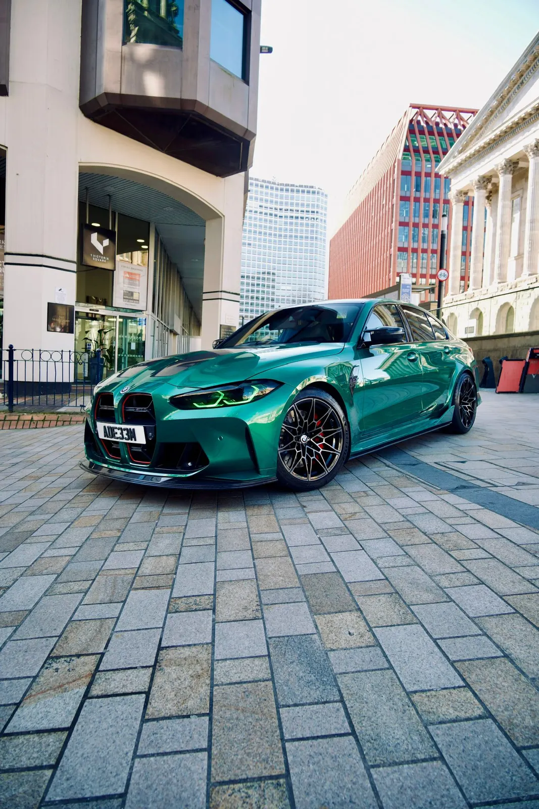 BMW M3 G80 in Isle of Man green with carbon accenting
