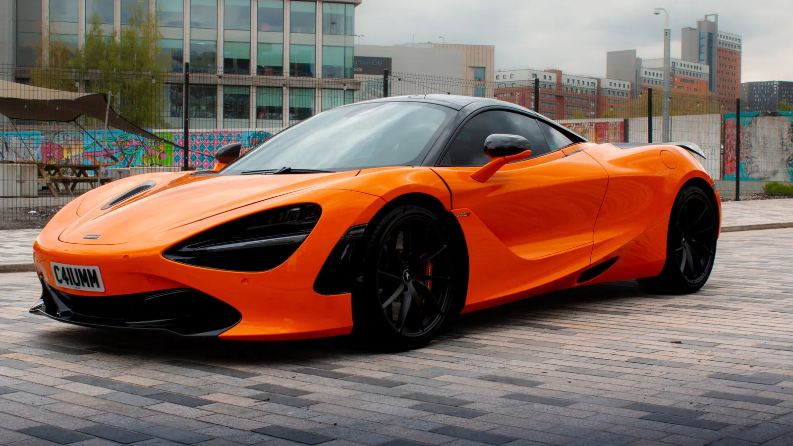 McLaren 720S Gloss Black Wrap with Carbon Fibre Accenting in Birmingham
