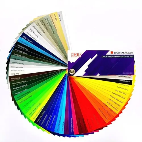 Hexis vinyl wrap colour swatch