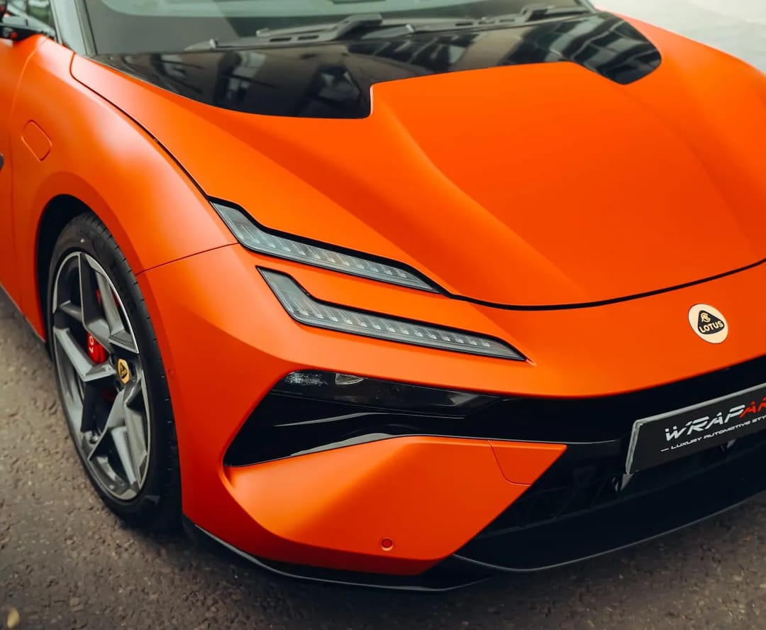 Lotus Emeya Matte Orange Wrap Detail Birmingham
