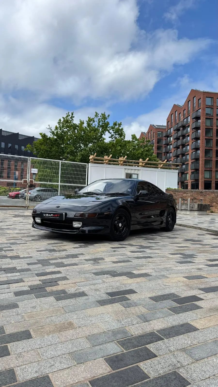 Toyota MR2 Metallic Black Wrap Detail