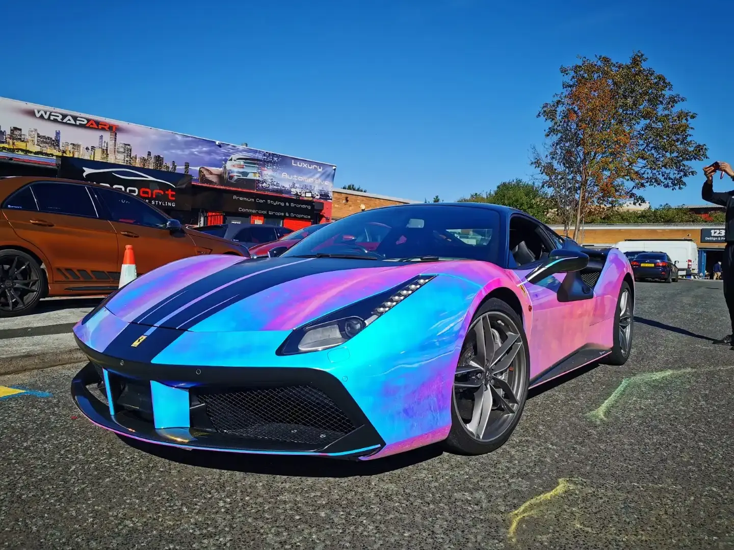 Ferrari Neo-Chrome Wrapping Services available from Wrapart in Birmingham