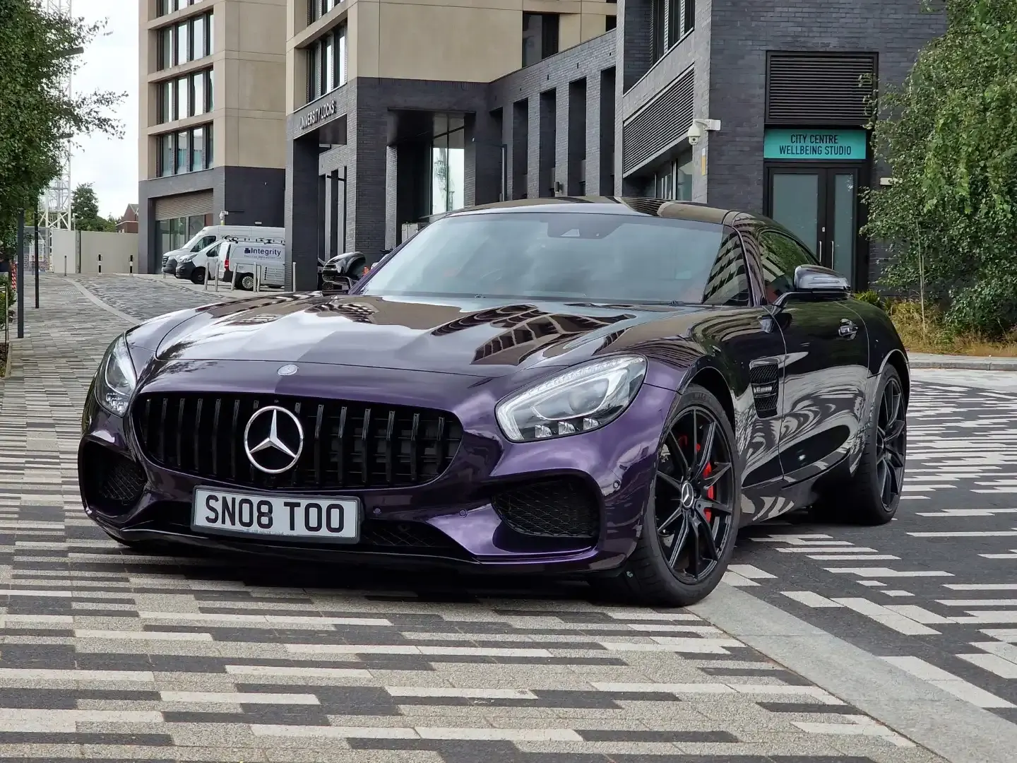 Mercedes Benz GTS-1 Purple Black Wrapping Services available from Wrapart in Birmingham